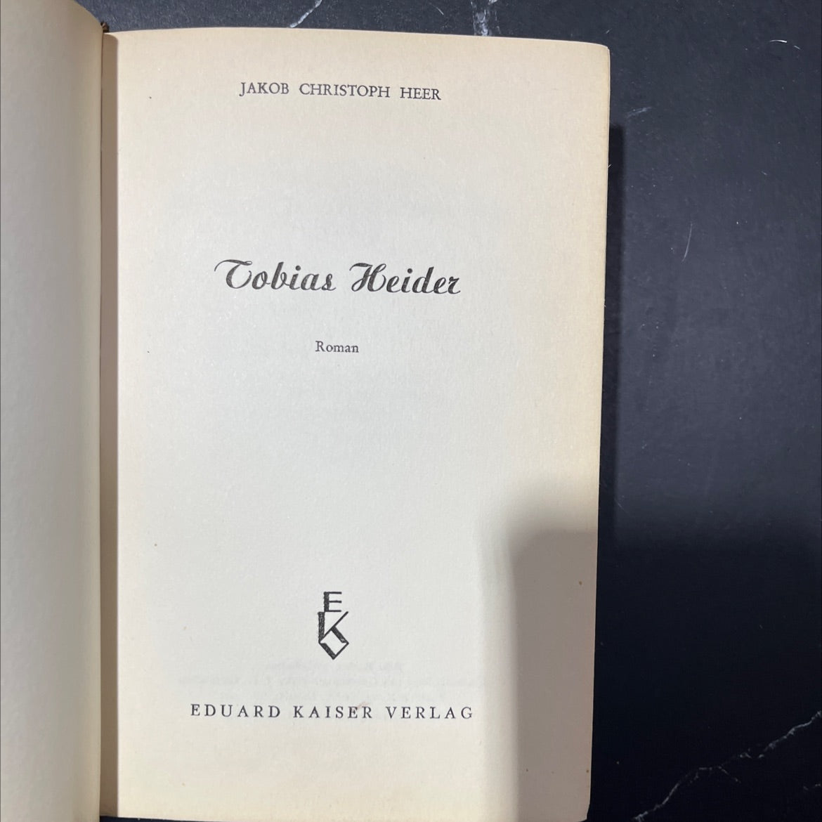 tobias heider book, by jakob christoph heer, 1970 Hardcover image 2