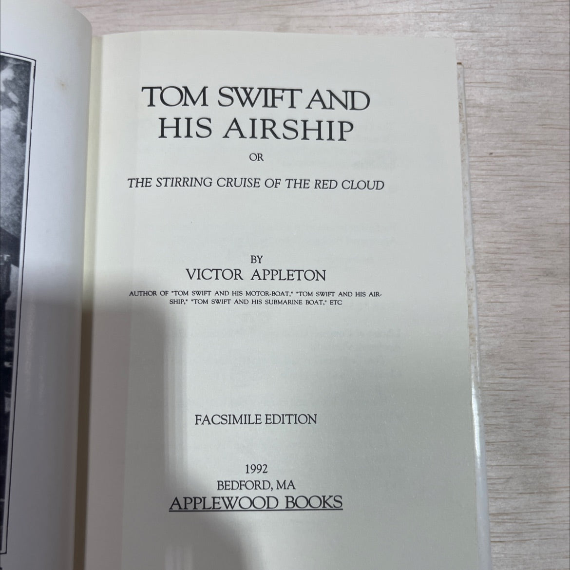tom swift and his airship or the stirring cruise of the red cloud book, by victor appleton, 1992 Hardcover image 2