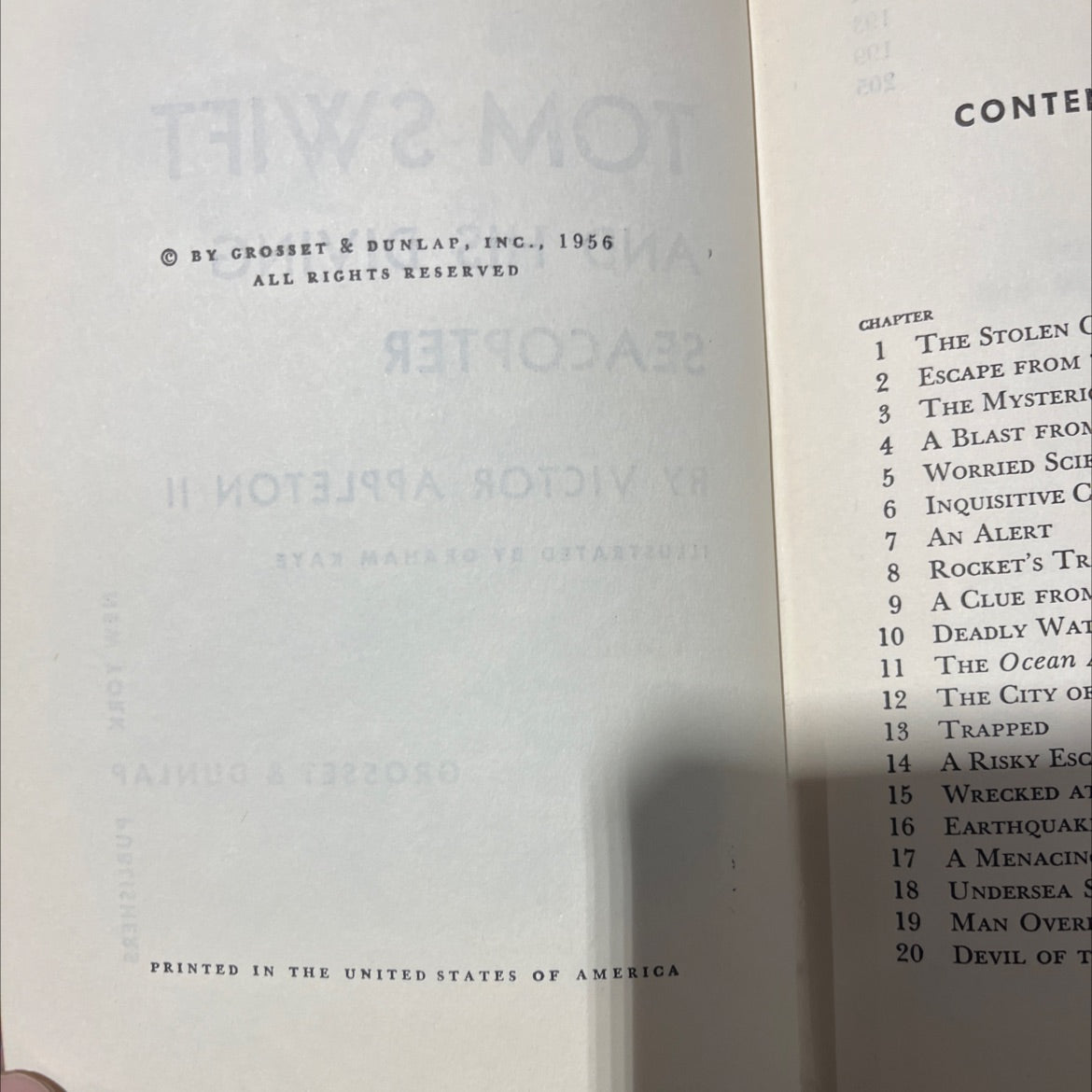 tom swift and his diving seacopter book, by victor appleton ii, 1956 Hardcover image 3