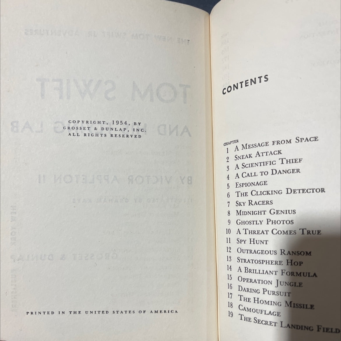 tom swift and his flying lab book, by victor appleton ii, 1954 Hardcover image 3