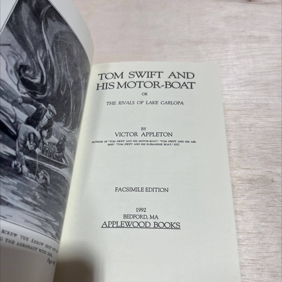 tom swift and his motor-boat or the rivals of lake carlopa book, by victor appleton, 1992 Hardcover image 2