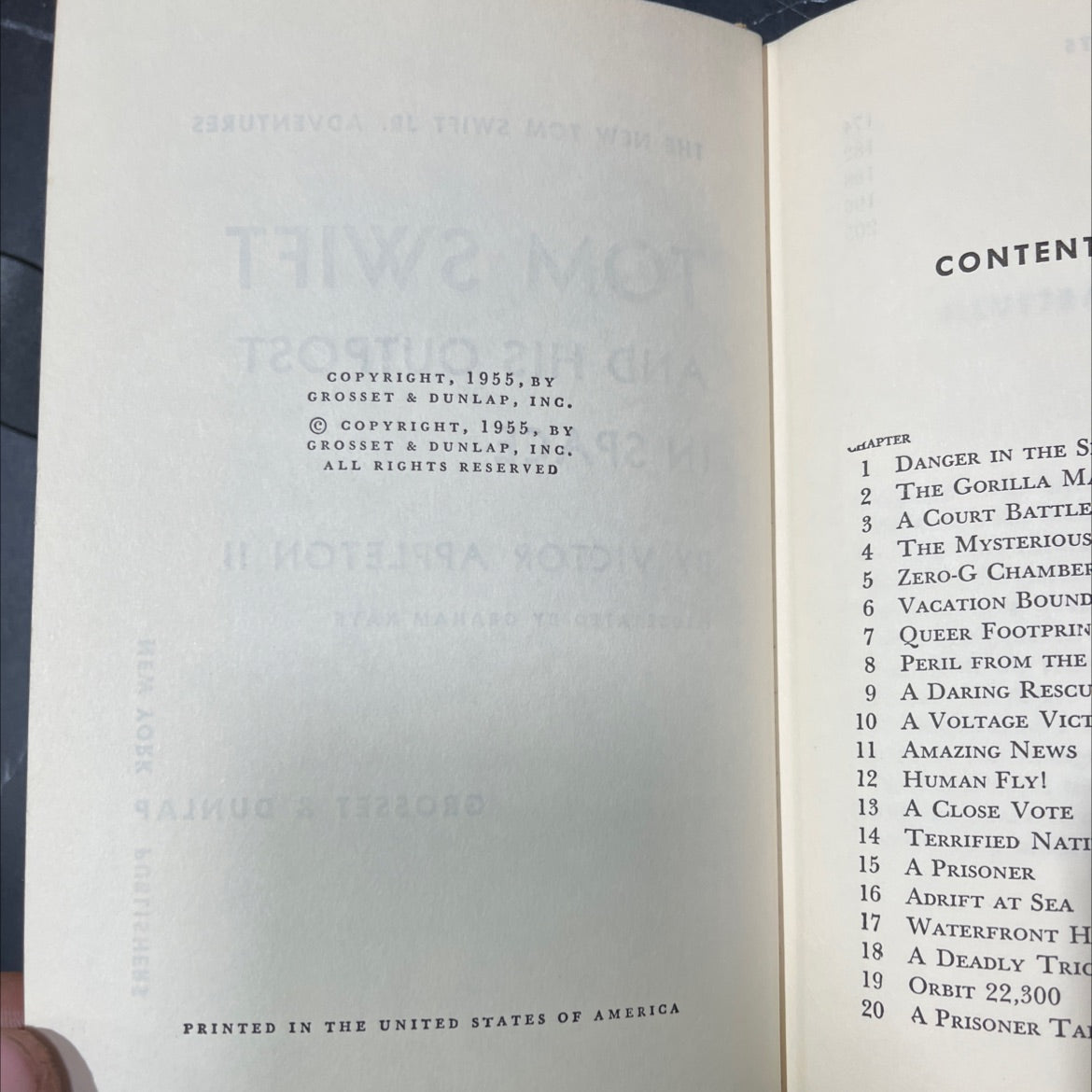 tom swift and his outpost in space book, by victor appleton ii, 1955 Hardcover image 3