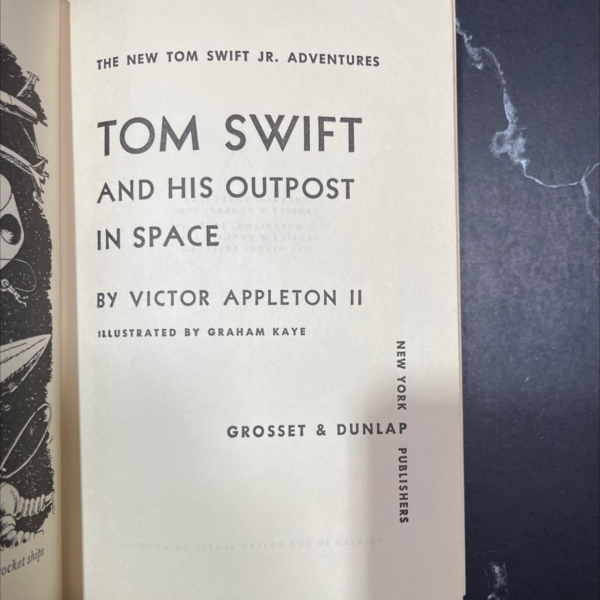 tom swift and his outpost in space book, by victor appleton ii, 1955 Hardcover image 2
