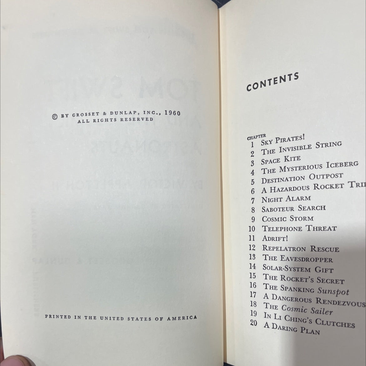 tom swift and the cosmic astronauts book, by victor appleton ii, 1960 Hardcover image 3