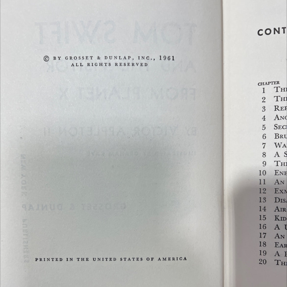 tom swift and the visitor from planet x book, by victor appleton ii, 1961 Hardcover image 3