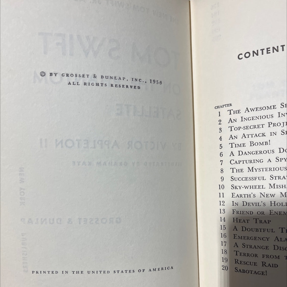 tom swift on the phantom satellite book, by victor appleton ii, 1956 Hardcover image 3