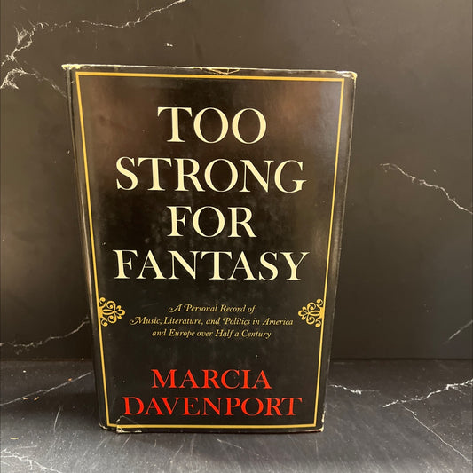 too strong for fantasy book, by marcia davenport, 1967 Hardcover image 1