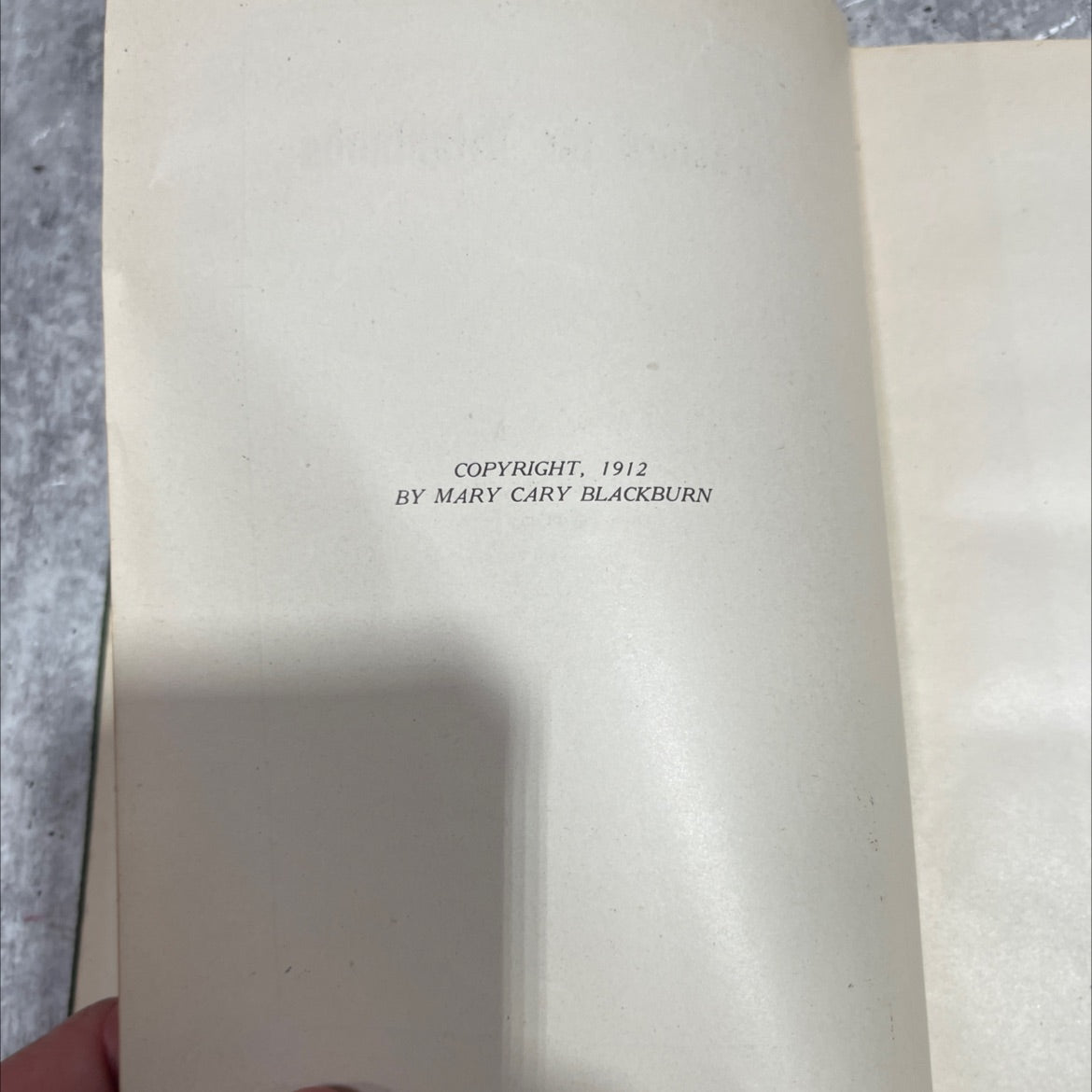 toward the highlands book, by mary cary blackburn, 1912 Hardcover image 3