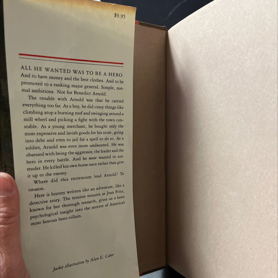 SIGNED traitor the case of benedict arnold book, by Jean Fritz, 1981 Hardcover image 4