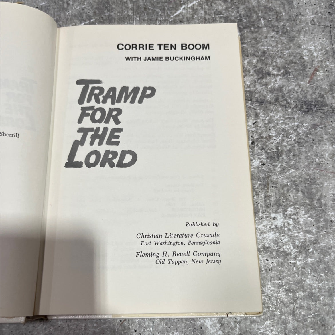 tramp for the lord book, by corrie ten boom, 1974 Hardcover image 2