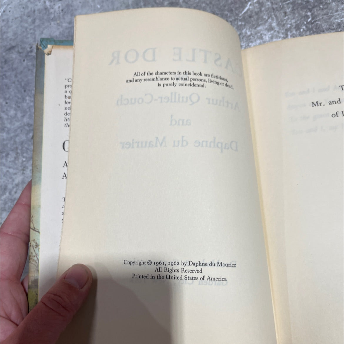 tran castle dor book, by Arthur Quiller-Couch, Daphne du Maurier, 1962 Hardcover image 3