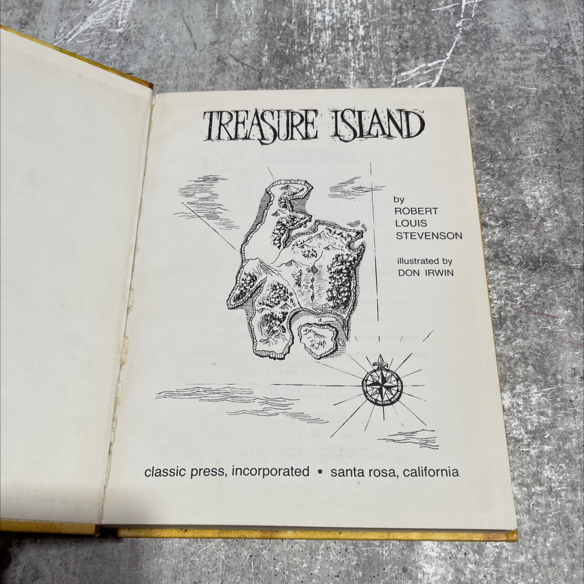 treasure island book, by robert louis stevenson, 1968 Hardcover image 2