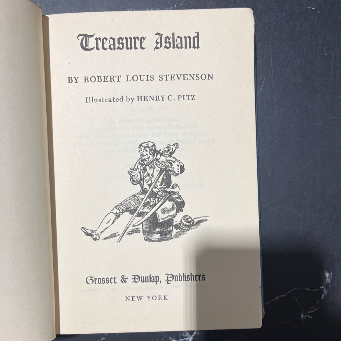 treasure island book, by robert louis stevenson, 1970 Hardcover image 2