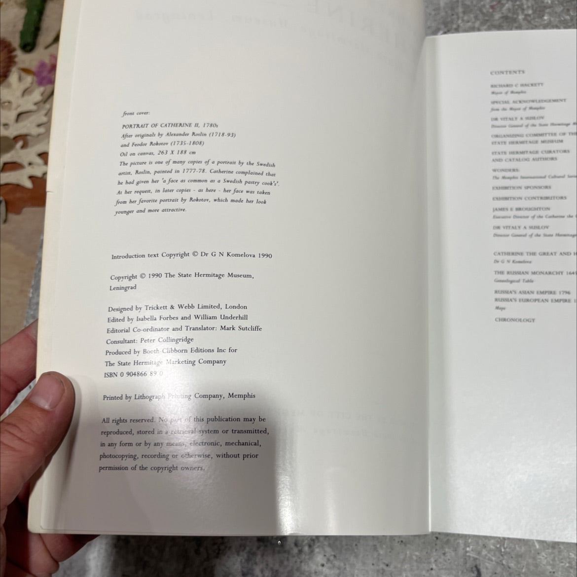 treasures of imperial russia catherine the great book, by Dr G N Komelova, 1990 Paperback image 3