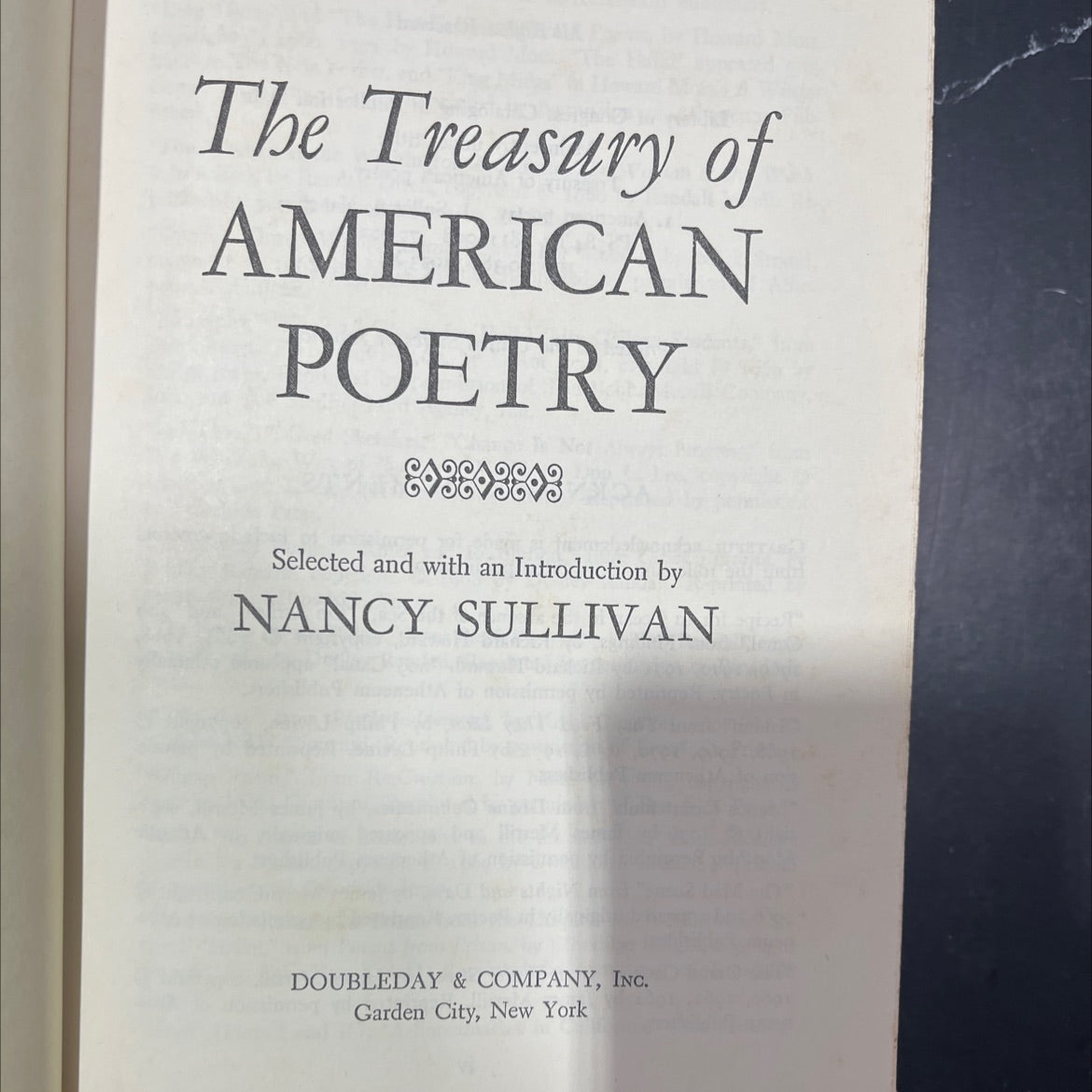treasury of american poetry book, by nancy sullivan, 1978 Hardcover image 2