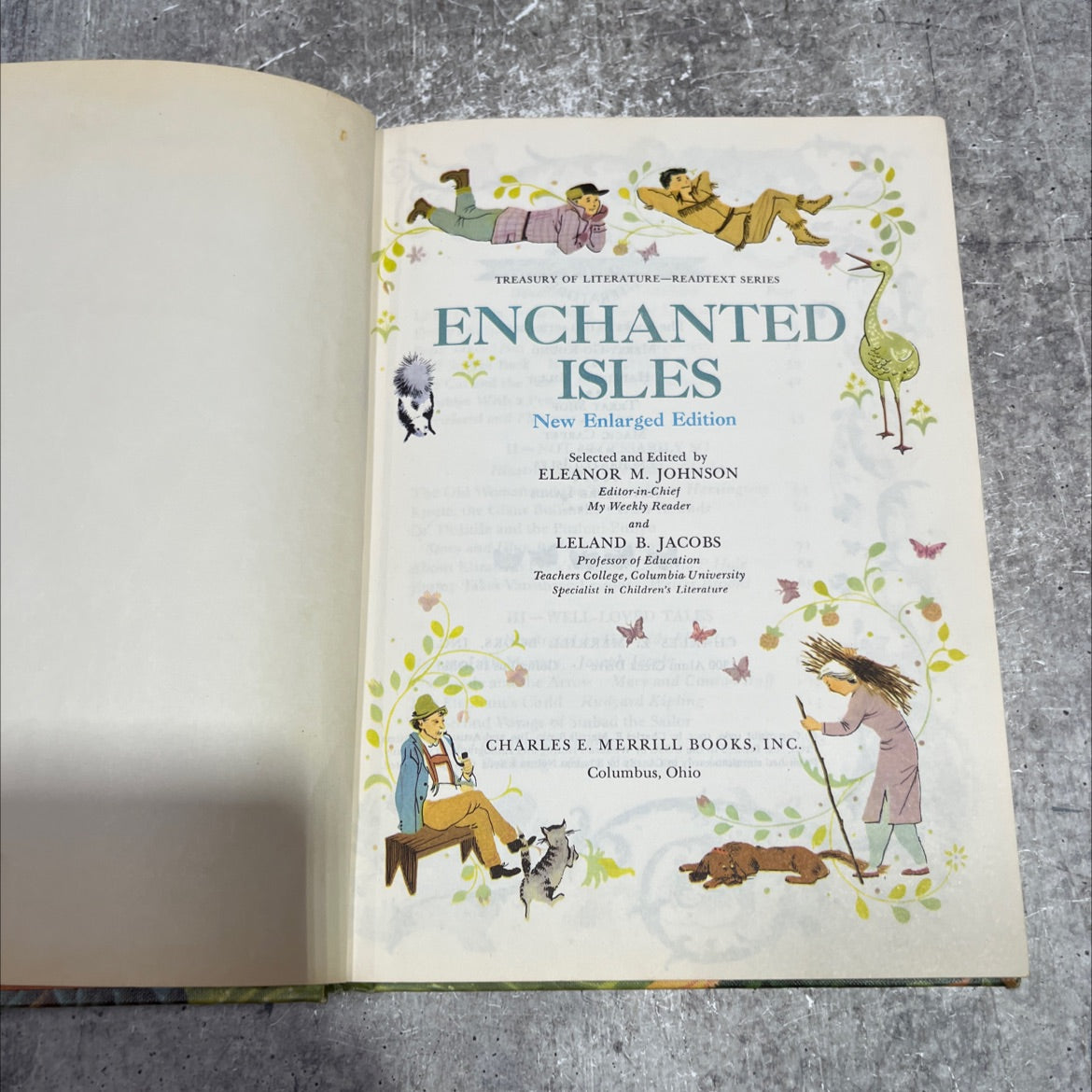 treasury of literature-readtext series enchanted isles book, by eleanor m. johnson, leland b. jacobs, 1960 Hardcover image 2