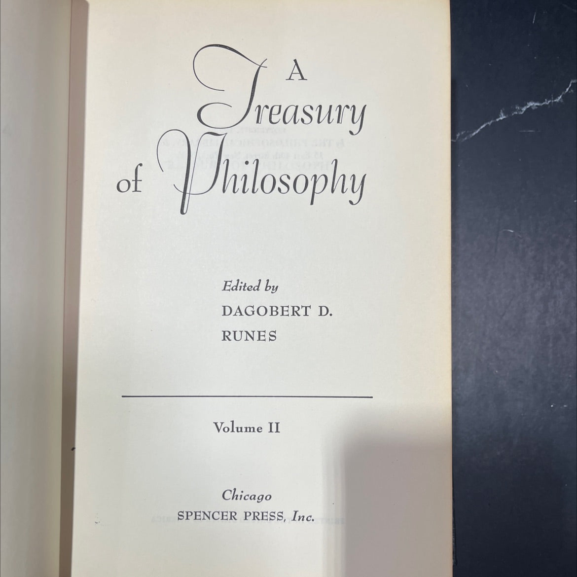 treasury of philosophy volume ii book, by dagobert d. runes, 1955 Hardcover image 2