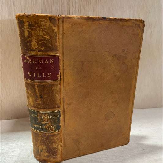 treatise on wills book, by thomas jarman, 1881 Hardcover image 1