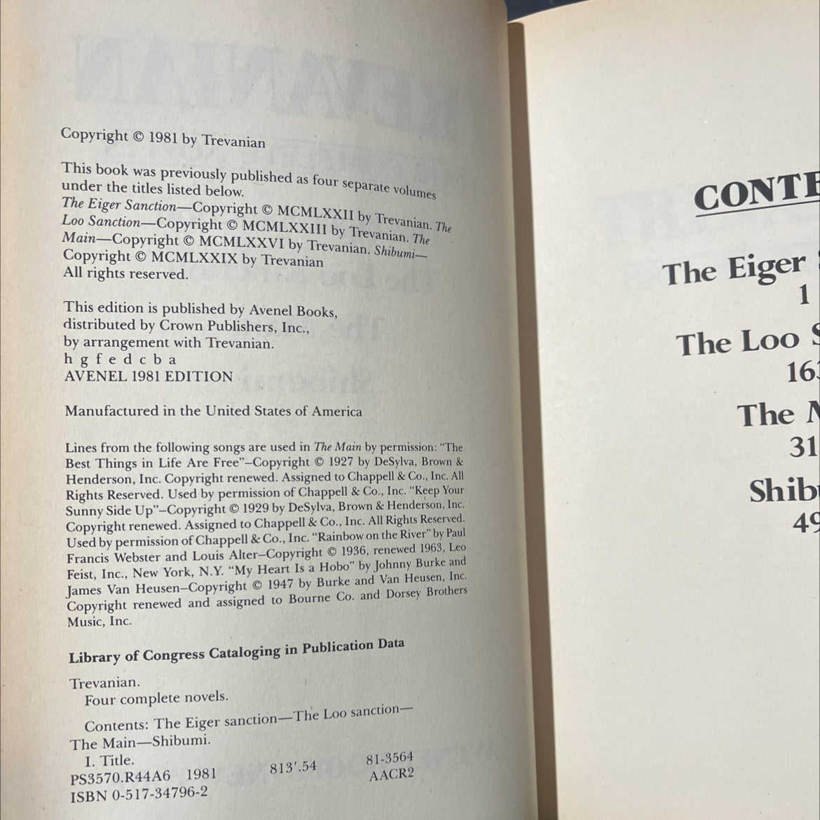 trevanian four complete novels book, by trevanian, 1981 Hardcover image 3