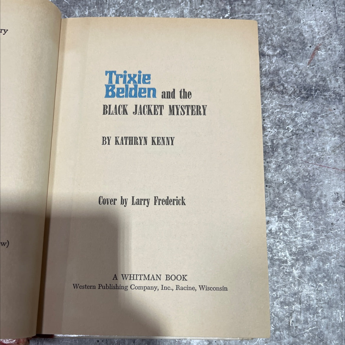trixie belden and the black jacket mystery book, by kathryn kenny, 1970 Leather image 2