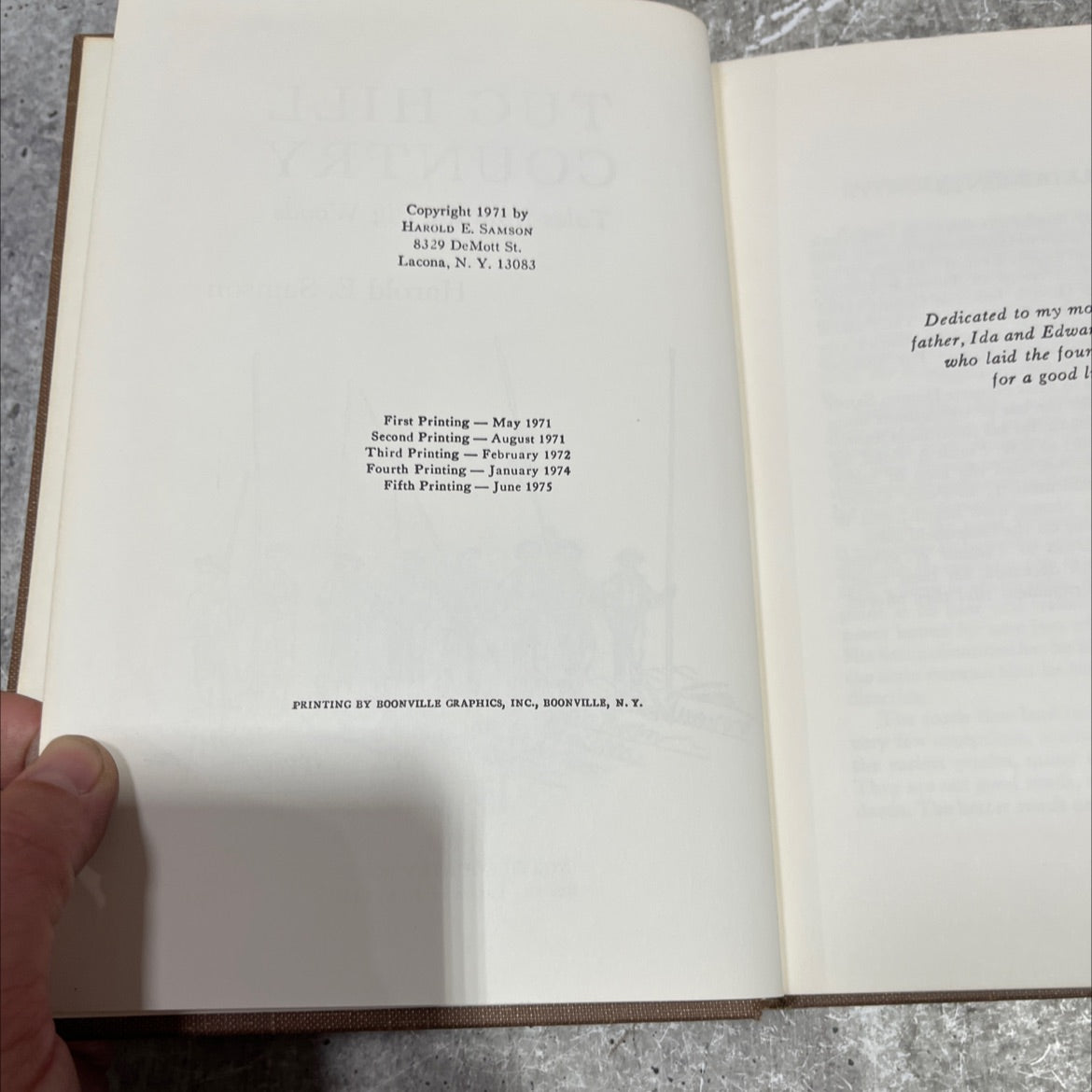 tug hill country tales from the big woods book, by harold e. samson, 1975 Hardcover image 3