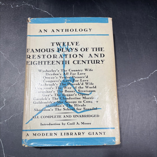 twelve famous plays of the restoration and eighteenth century book, by multiple authors, 1970 Hardcover image 1
