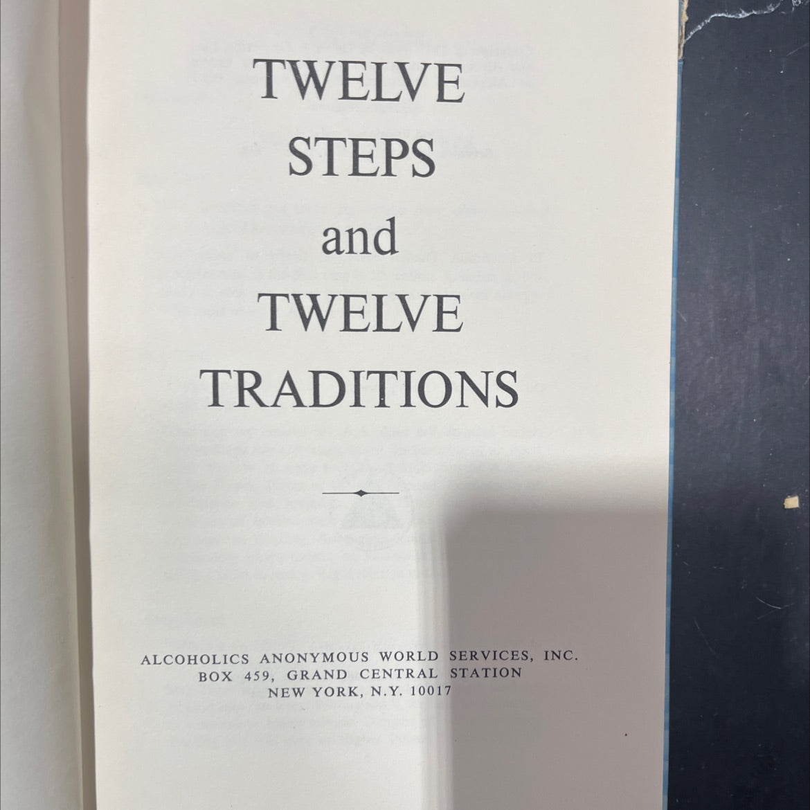 twelve steps and twelve traditions book, by Alcoholics Anonymous World Services, Inc., 1978 Hardcover image 2