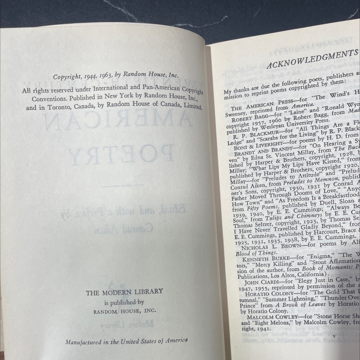 twentieth century - american poetry book, by Conrad Aiken, 1963 Hardcover image 3