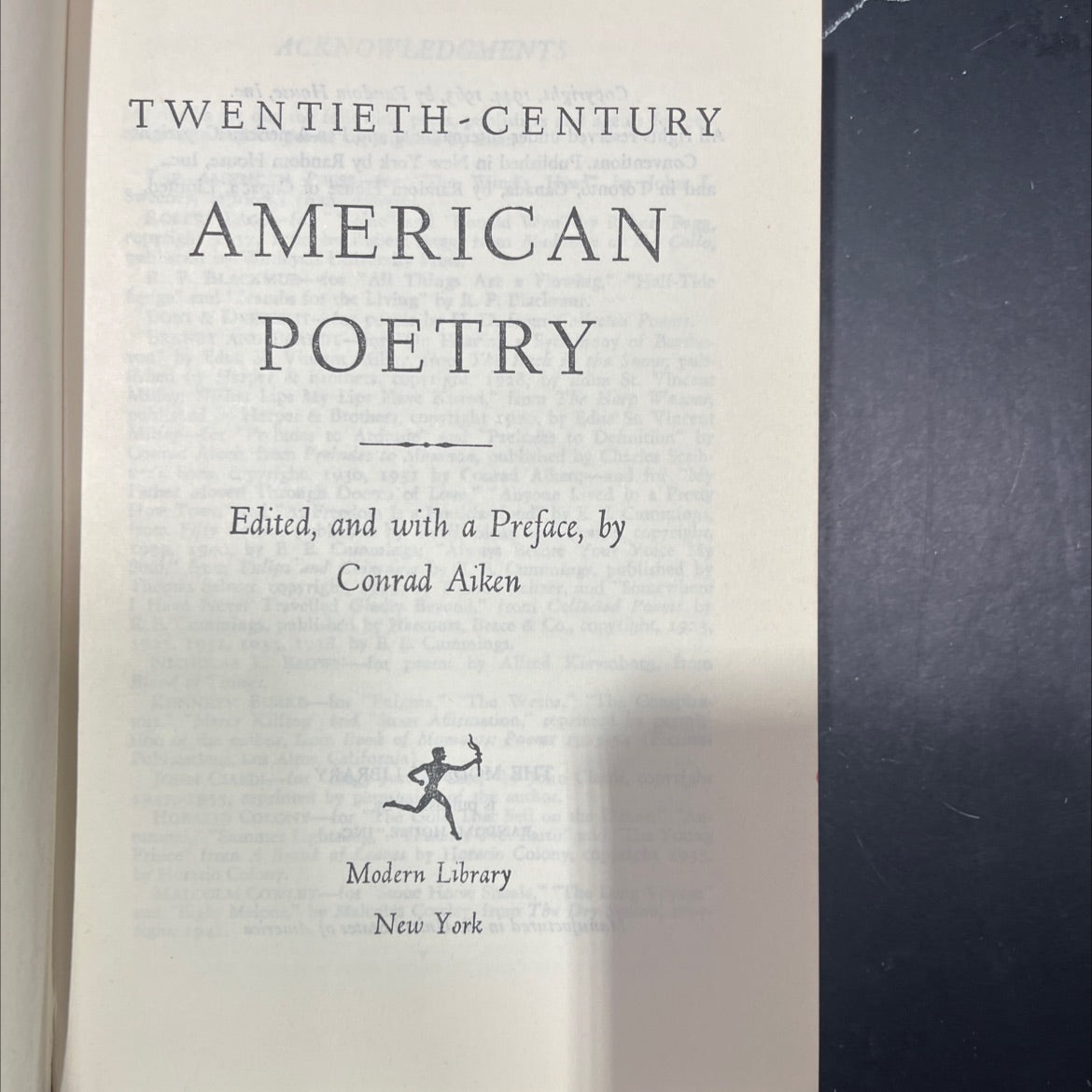 twentieth century - american poetry book, by Conrad Aiken, 1963 Hardcover image 2