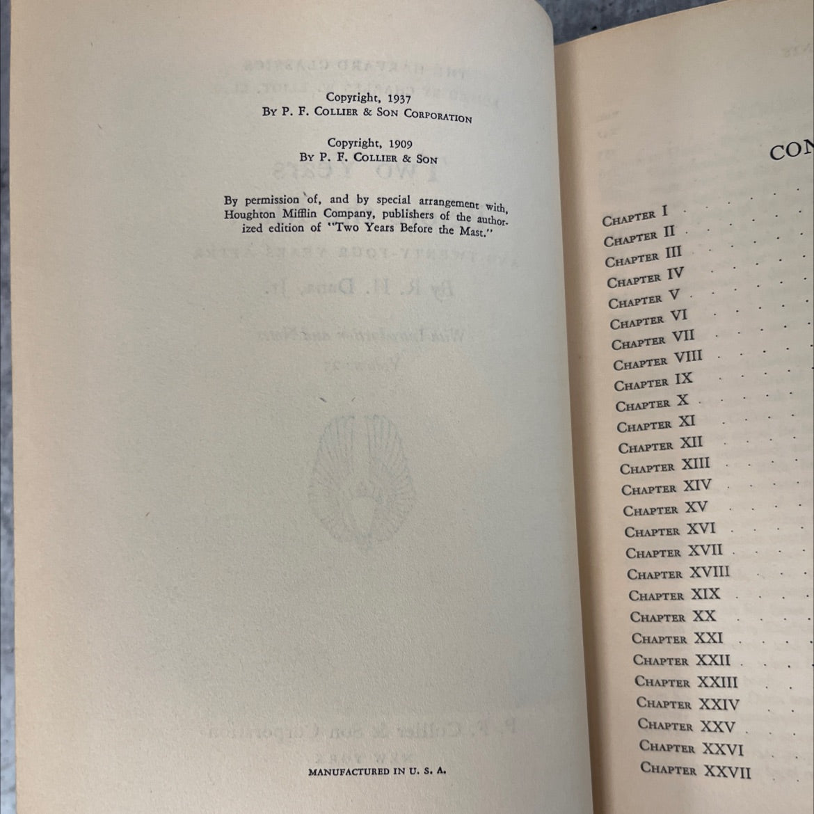two years before the mast and twenty-four years after book, by r. h. dana, jr., 1937 Hardcover, Vintage image 3