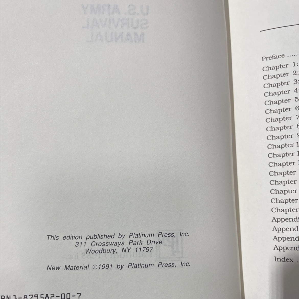 u.s. army survival manual book, by unknown, 1991 Hardcover image 3