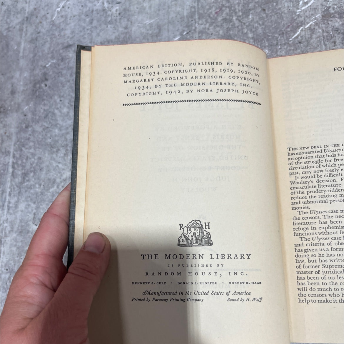 ulysses book, by james joyce, 1934 Hardcover image 3