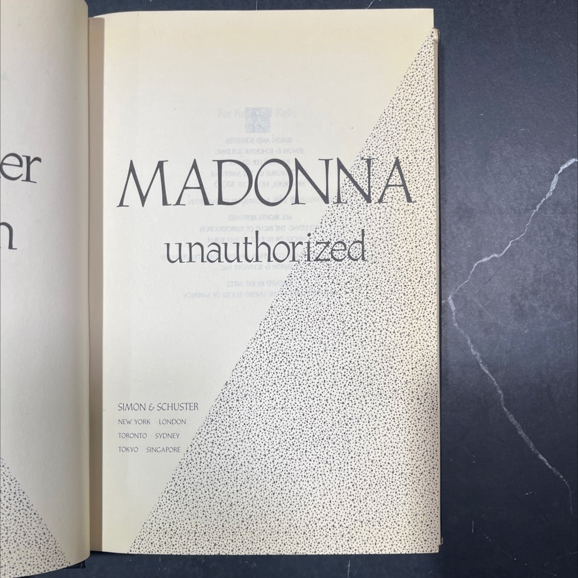 unauthorized biography of madonna book, by christopher andersen, 1991 Hardcover image 2
