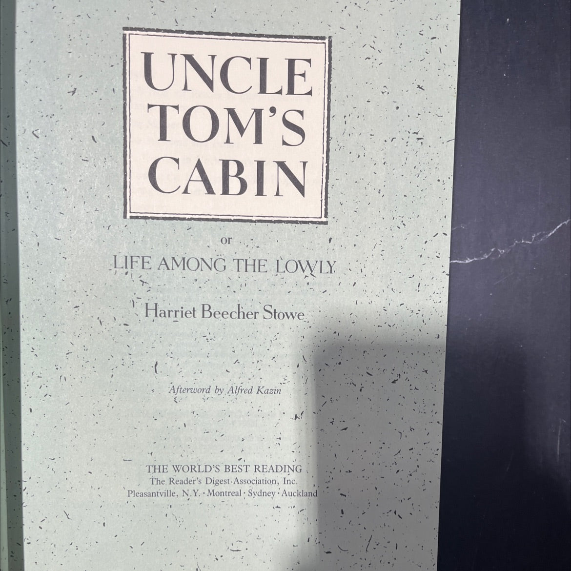 uncle tom's cabin or life among the lowly book, by harriet beecher stowe, 1991 Hardcover image 2