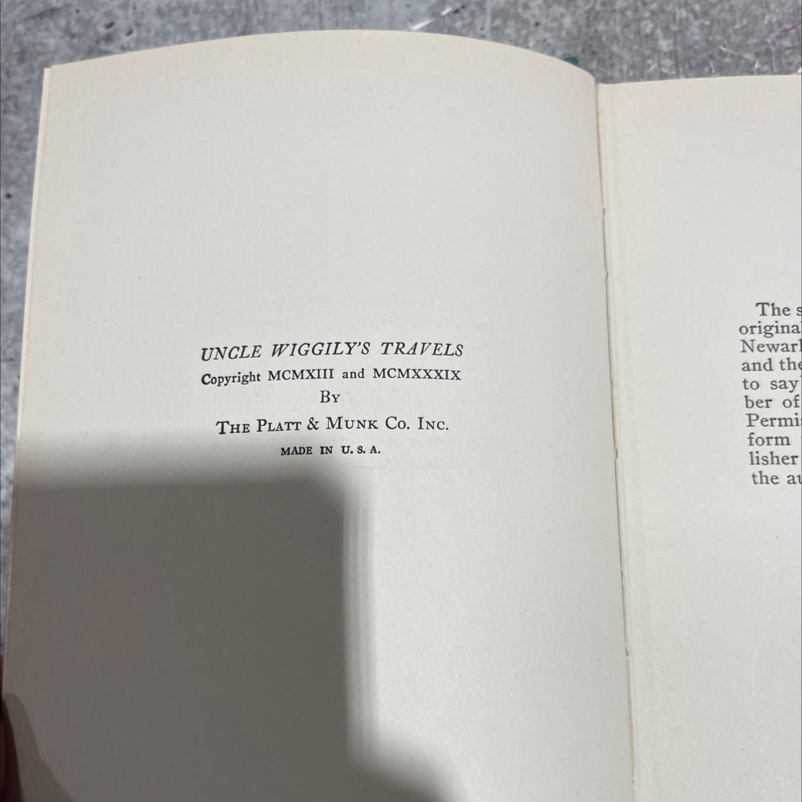 uncle wiggily's travels book, by howard r. garis, 1939 Hardcover image 3