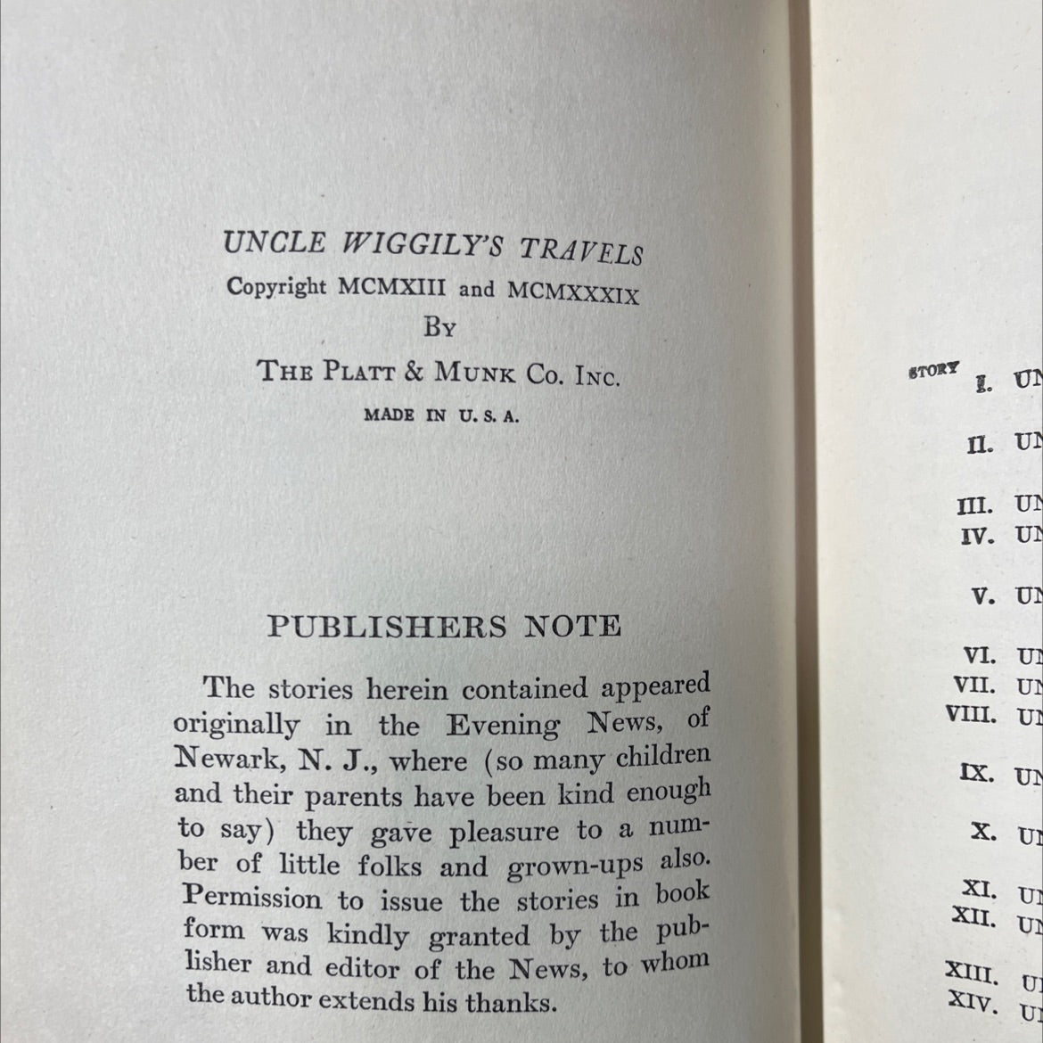 uncle wiggily's travels book, by howard r. garis, 1939 Hardcover image 3