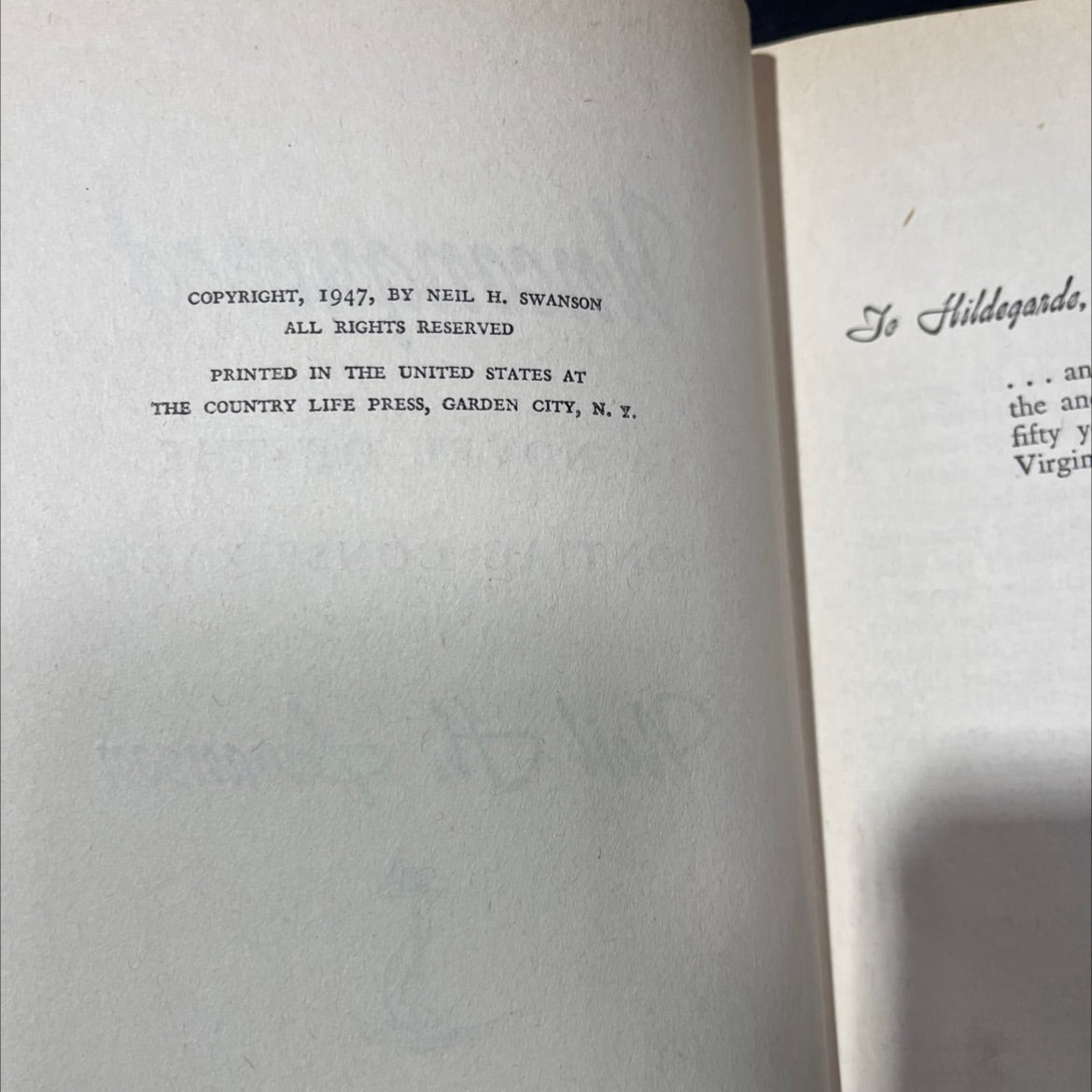 unconquered a novel of the pontiac conspiracy book, by neil h. swanson, 1947 Hardcover image 3