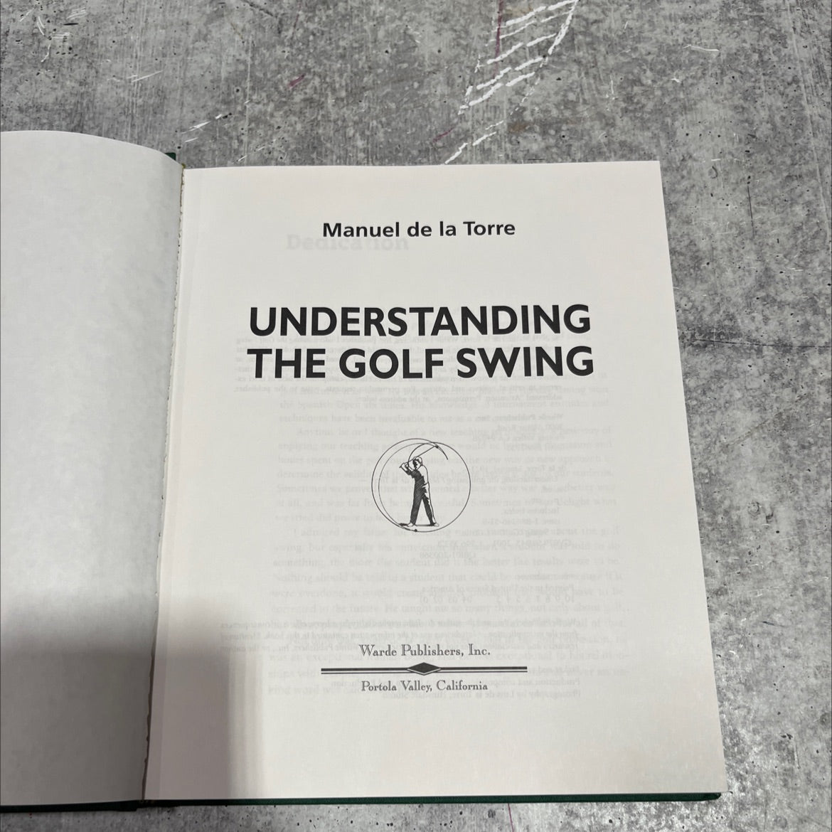 understanding the golf swing book, by Manuel de la Torre, 2001 Hardcover image 2