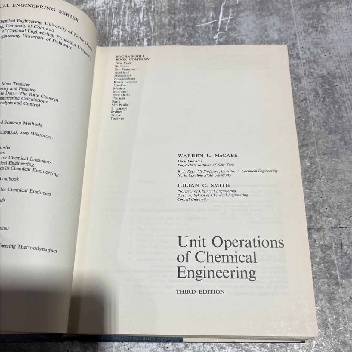 unit operations of chemical engineering book, by warren lee mccabe, julian c. smith, 1976 Hardcover image 2