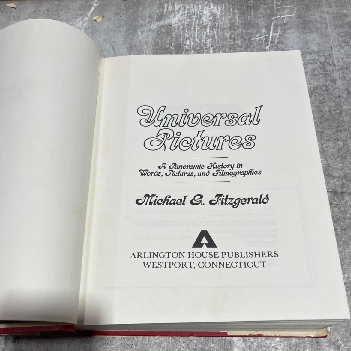 universal pictures a panoramic history in words, pictures, and filmographies book, by michael g. fitzgerald, 1981 image 2
