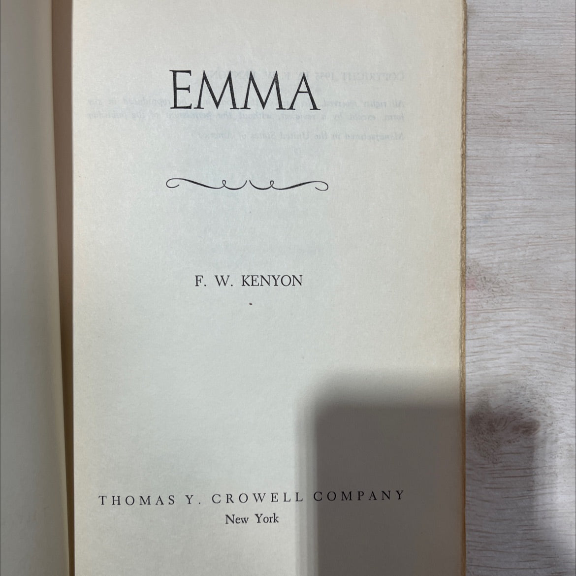 unknown book, by emma f. w. kenyon, 1955 Hardcover, Vintage image 2