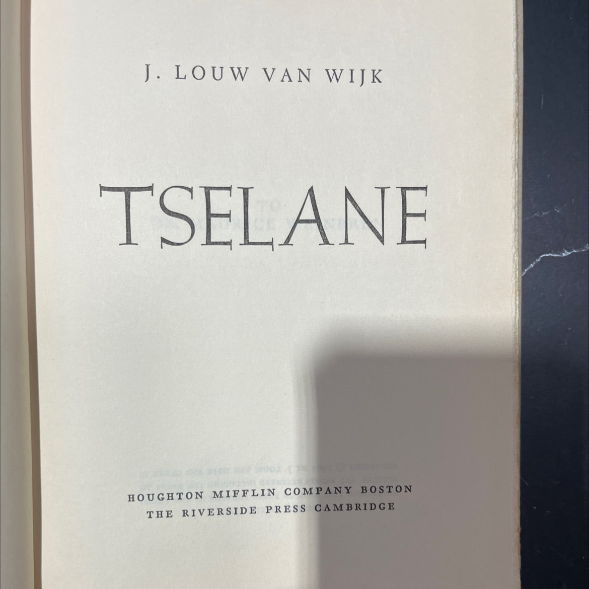 unknown book, by J. Louw van Wijk and Glenn D. Kittler, 1961 Hardcover image 2