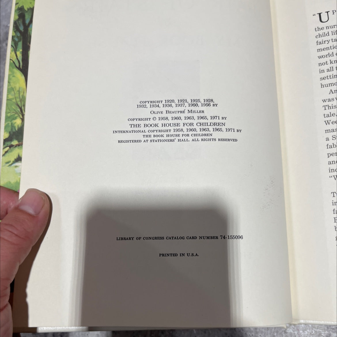 up one pair of stairs of my book house book, by olive beaupré miller, 1971 Hardcover image 3