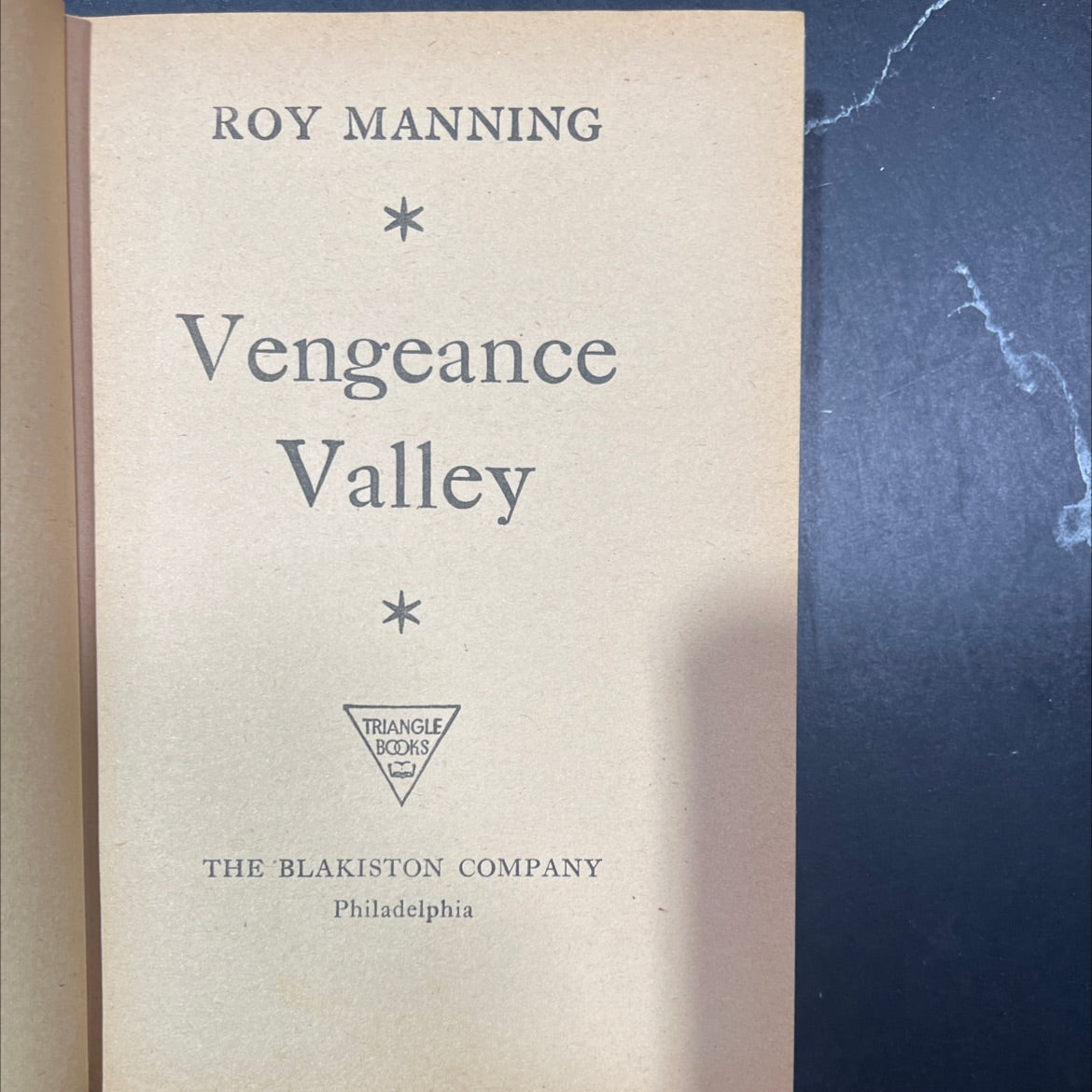 vengeance valley book, by roy manning, 1947 Hardcover image 2