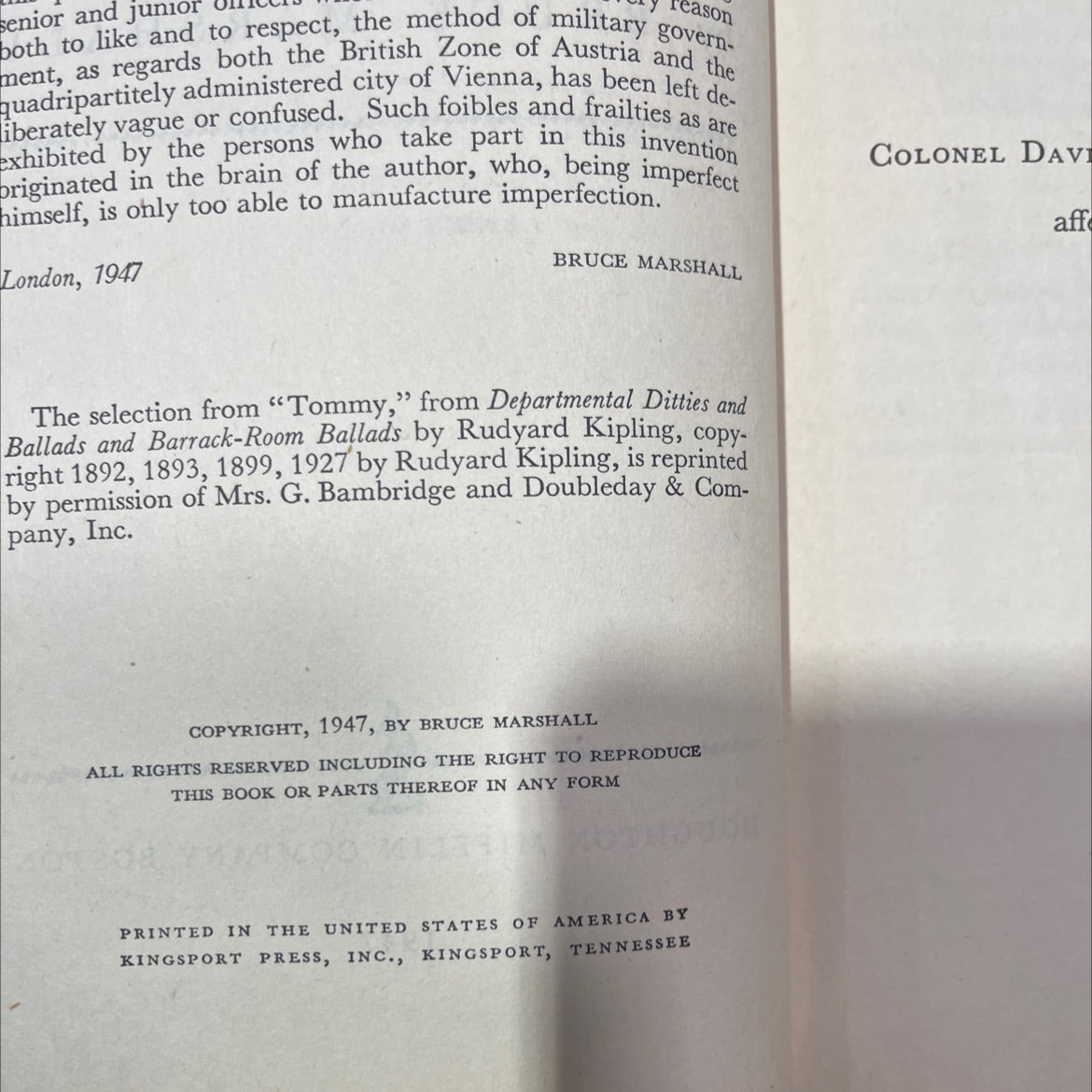 vespers in vienna book, by bruce marshall, 1947 Hardcover image 3