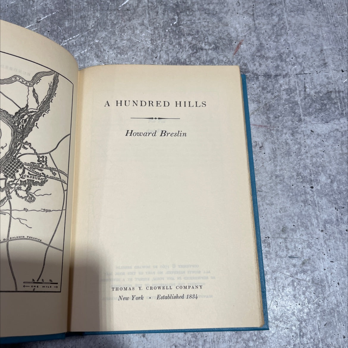 vicksboro json vicksburgy lojackd baldwin tornpike a hundred hills book, by howard breslin, 1960 Hardcover image 2