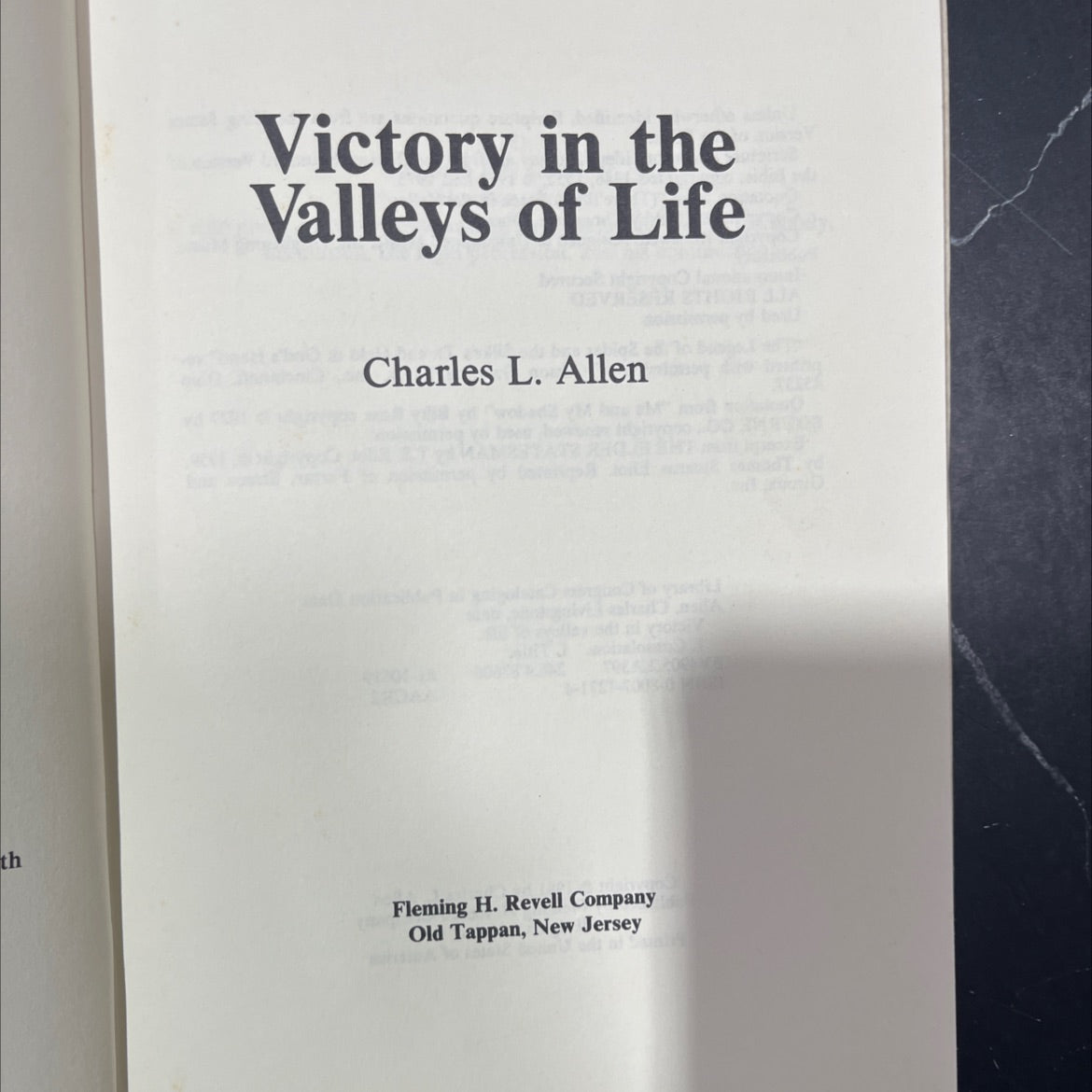 victory in the valleys of life book, by Charles L. Allen, 1981 Hardcover image 2