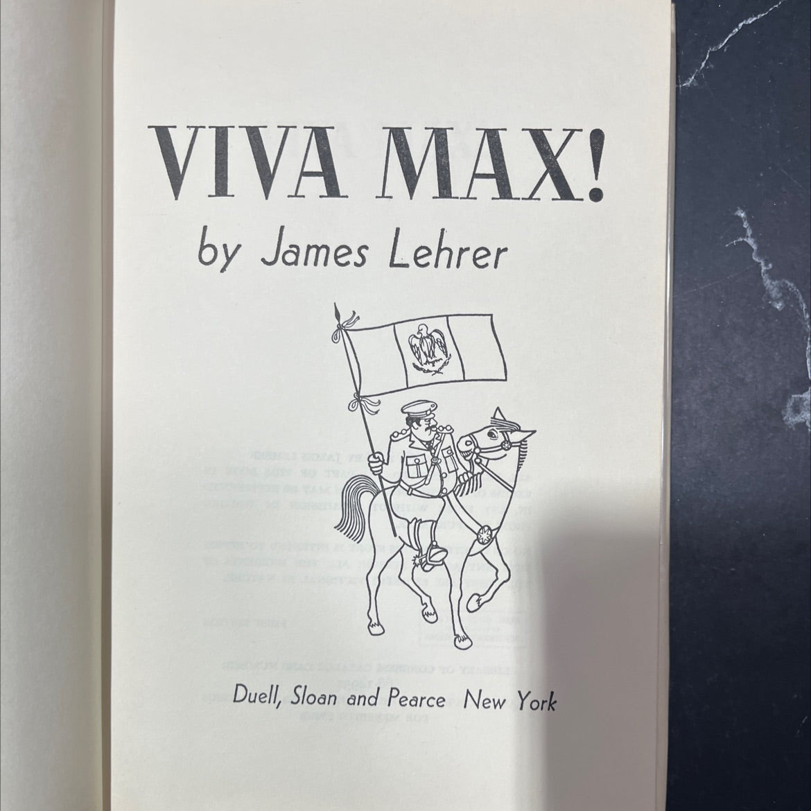 viva max! book, by james lehrer, 1966 Hardcover image 2