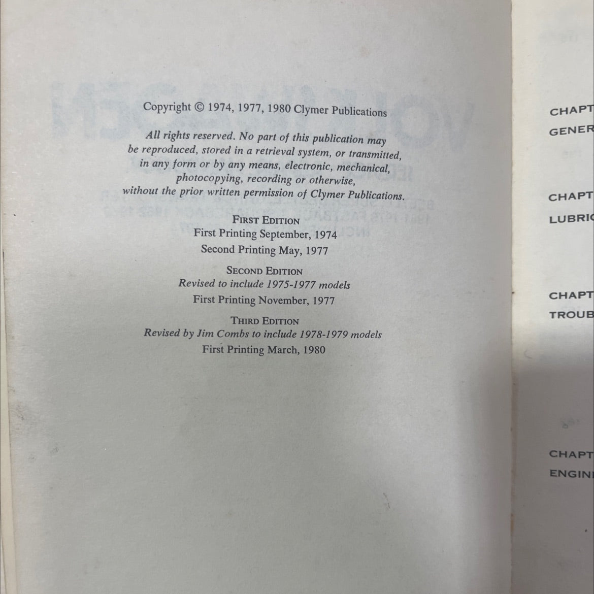 volkswagen service repair handbook beetle, super beetle, ghia, & transporter 1961-1979 fastback & squareback 1962-1973 image 3