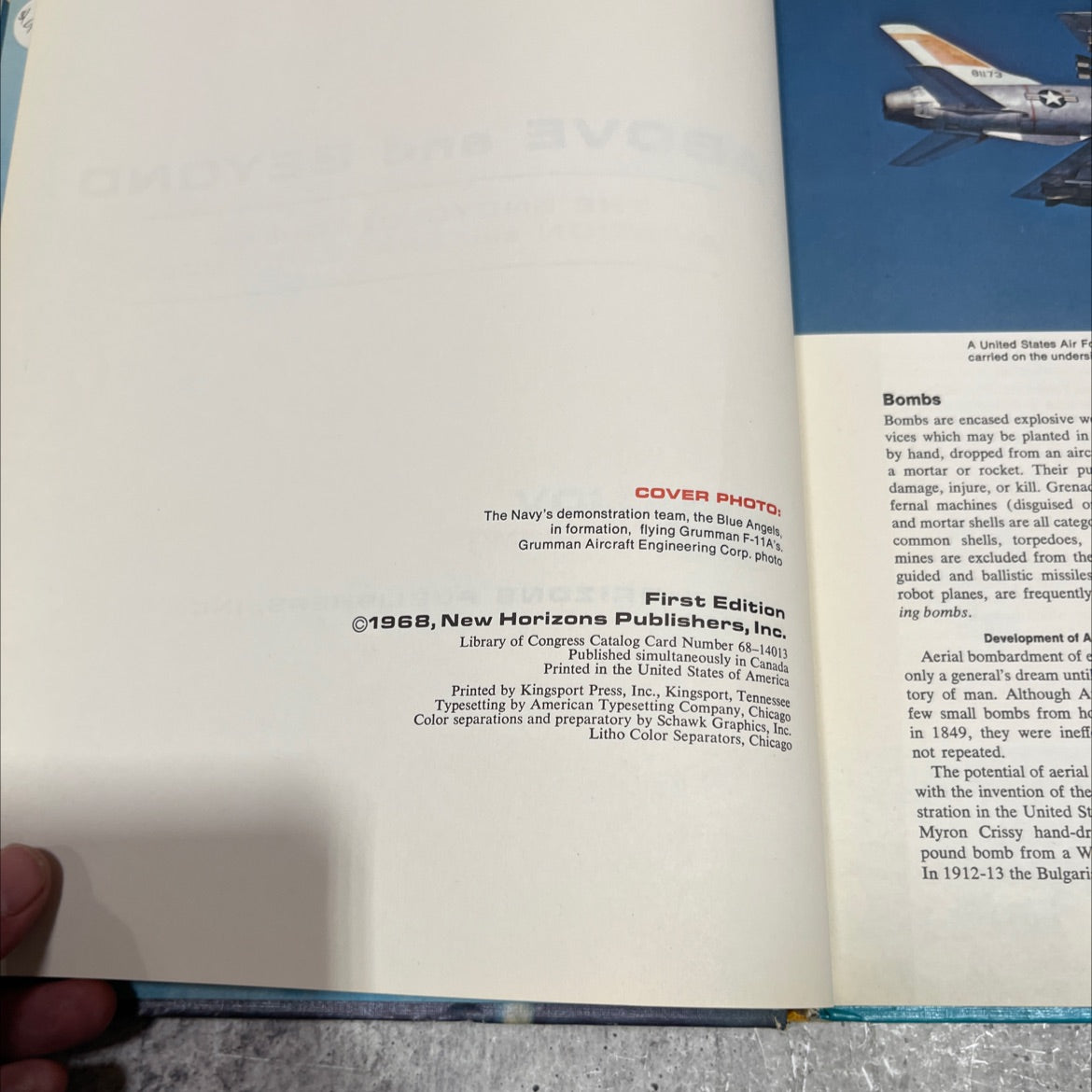 volume 3 bombs-cosmology above and beyond the encyclopedia of aviation and space sciences book, by unknown, 1968 image 3